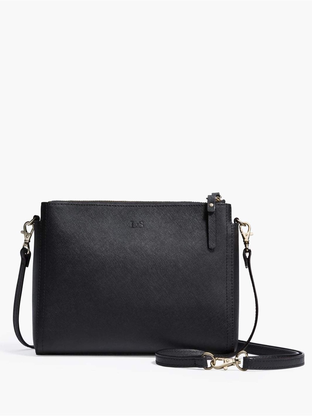 Lo & Sons Saffiano Leather Pearl Crossbody